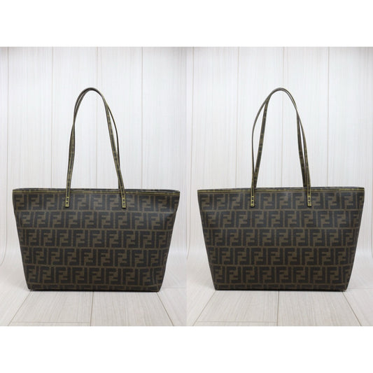 Include Entrupy Certificate of Authenticity｜Very Good ( Rank A)｜ FENDI Zucca Mamma  Baguette Tote Bag｜26030515