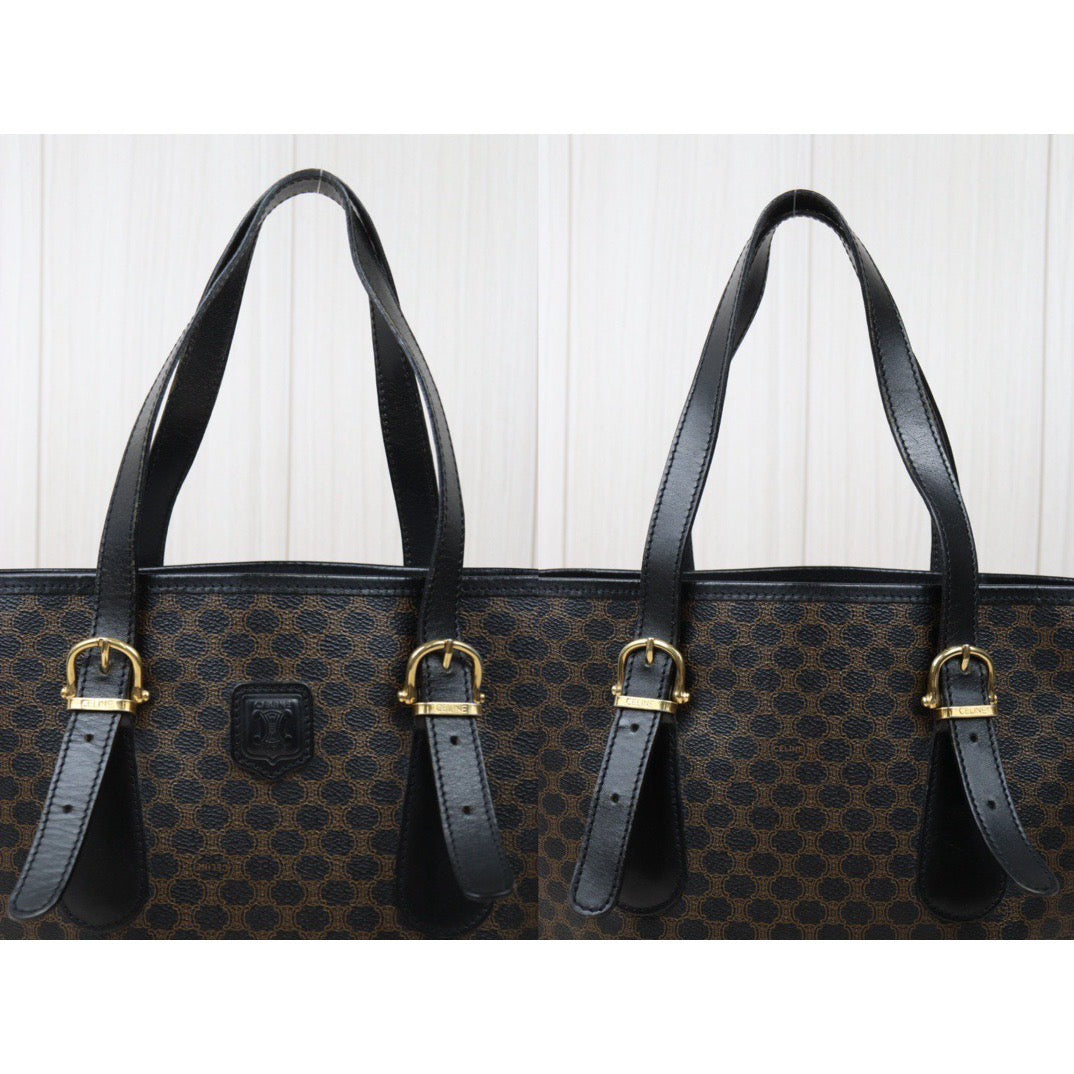 Rank AB ｜ CELINE Black Macadam ToteBag ｜V24061317