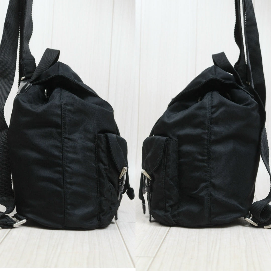 Include Entrupy Certificate of Authenticity｜Good ( Rank A)｜Prada  Nylon Black Backpack ｜26101602