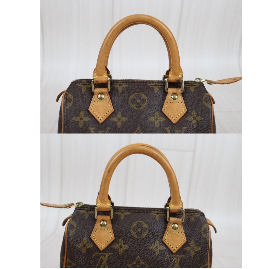 Rank AB ｜ LV Monogram Mini Speedy Handbag With Shoulder Strap｜23121913