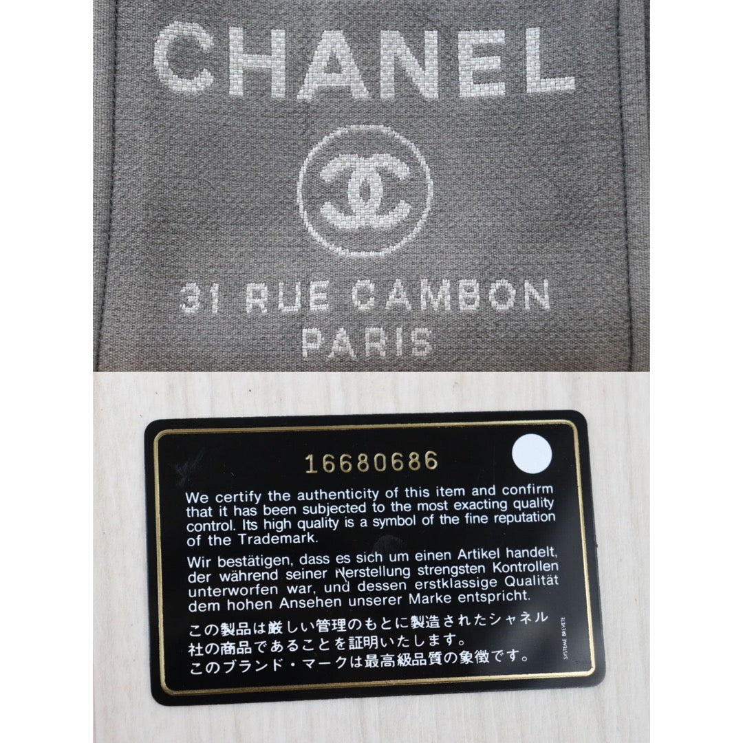 Rank A｜ CHANEL Canvas Tote Bag Gray Small Made In 2012 Year｜24050901