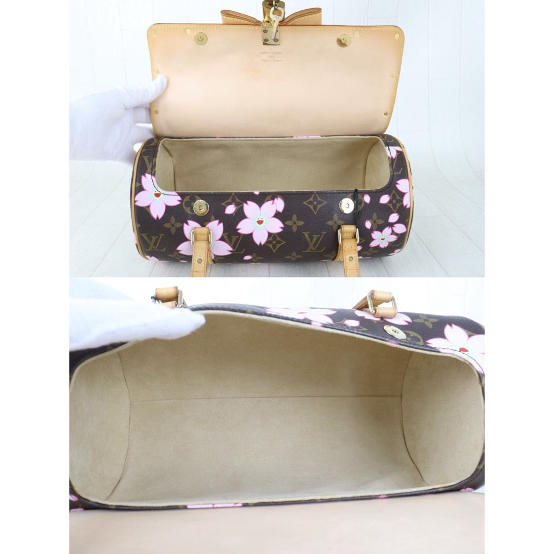 Include Entrupy Certificate of Authenticity｜Good ( Rank AB)｜Louis Vuitton Takashi Murakam Monogram Cherry Blossom Papillon Hand Bag｜Z26091506