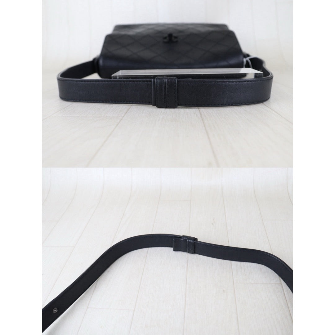 Include Entrupy Certificate of Authenticity｜Very Good ( Rank A)｜ CHANEL Calf Skin  Vintage Quilted Single Flap Kelly Shoulder Bag Black Made In 1997-1999Year｜S26083010