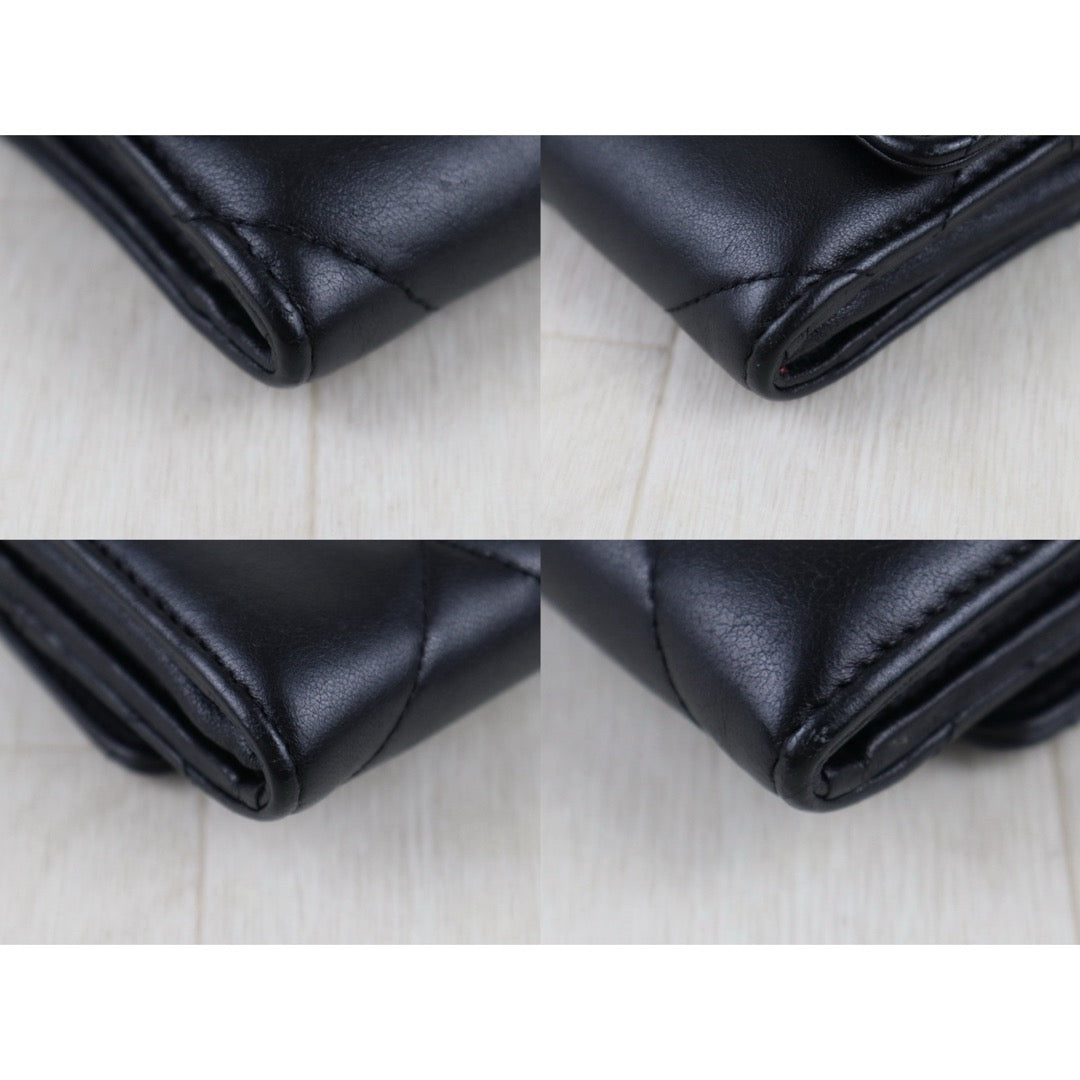 Include Entrupy Certificate of Authenticity｜Very Good ( Rank A)｜CHANEL 19bag Lambskin Black Long Wallet IC Chips Model｜S26071801