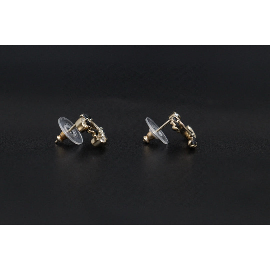 Very Good ( Rank A) ｜CHANEL COCO Mark Satin cc Chain Diamond Earrings ｜V25052510