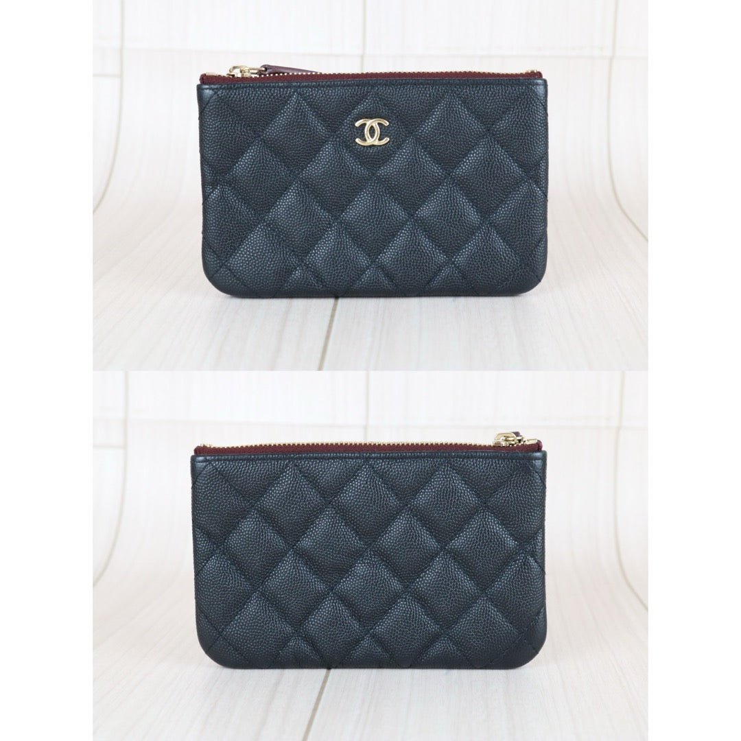 Good ( Rank AB)｜CHANEL Caviar Skin Calf Leather Card Holder Black ｜X25082404