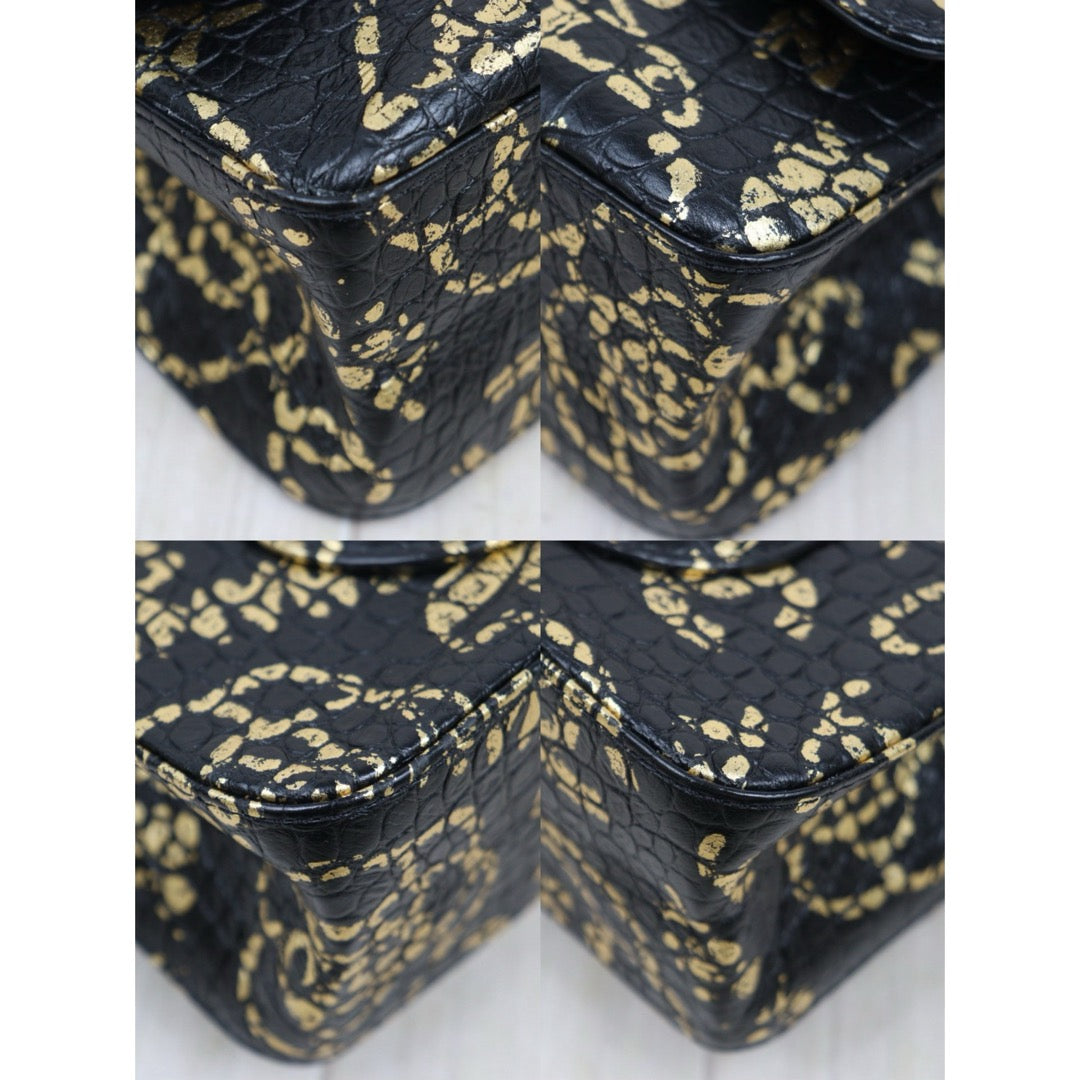 Good ( Rank AB)｜ CHANEL 2.55 Double Flap Graffiti Crocodile Pattern Matelasse Chain Shoulder Bag Limited edition  Made in 2019-2020Year｜Y25110425