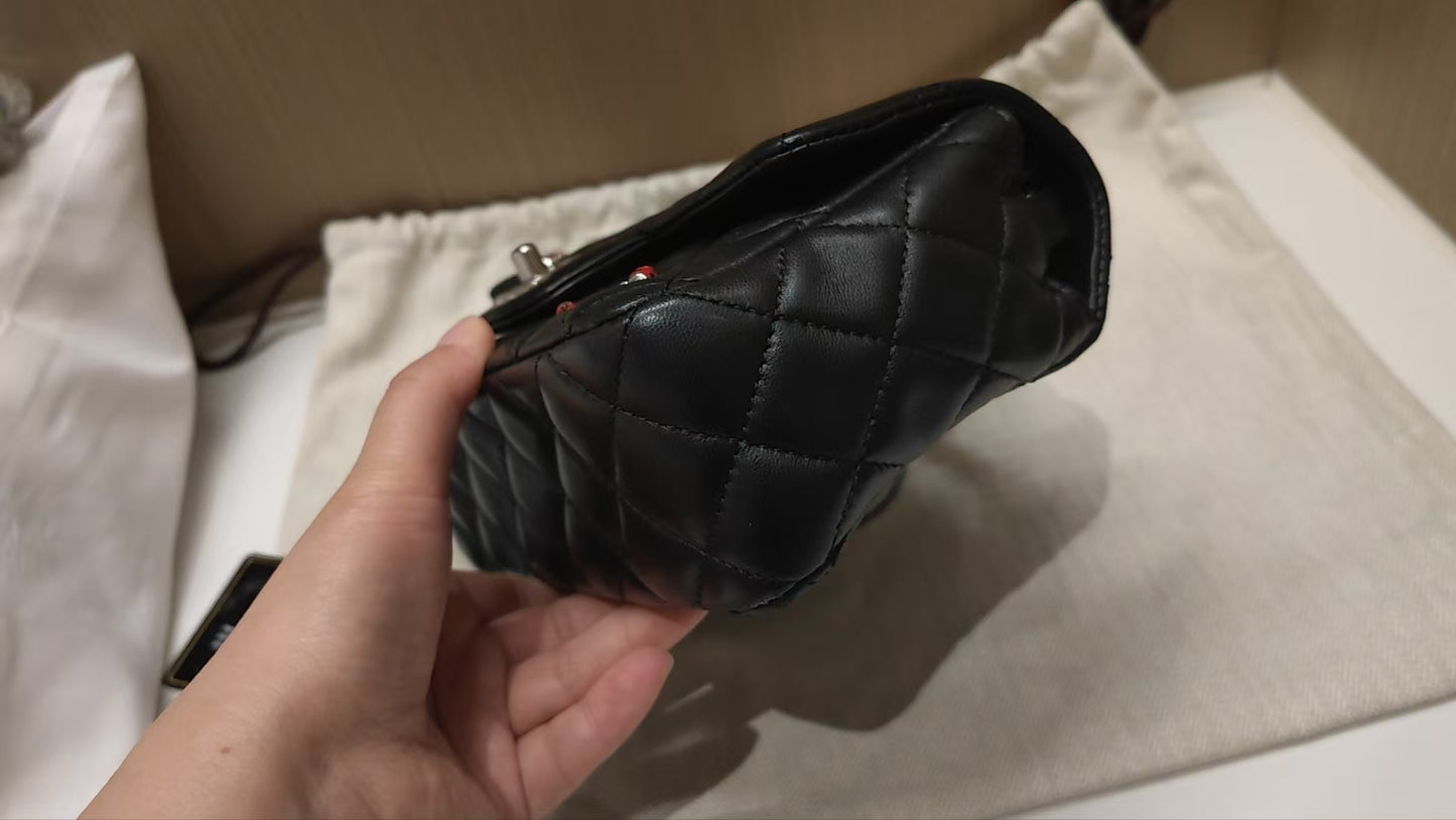 CHANEL Matrasse Single Flap 20 Shoulder Bag ladybug