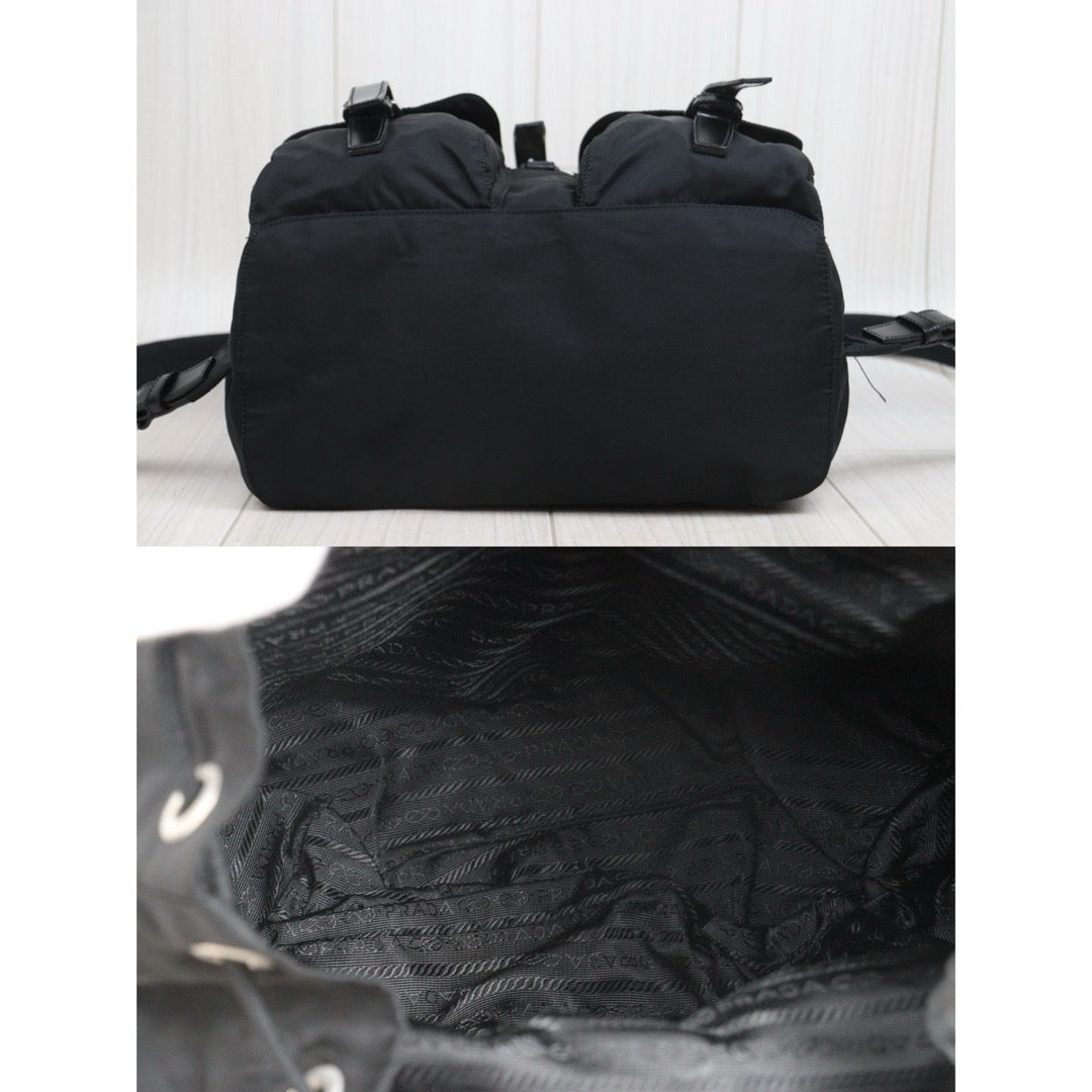 Include Entrupy Certificate of Authenticity｜Very Good ( Rank A) ｜Prada  Nylon Black Backpack Medium｜26070201