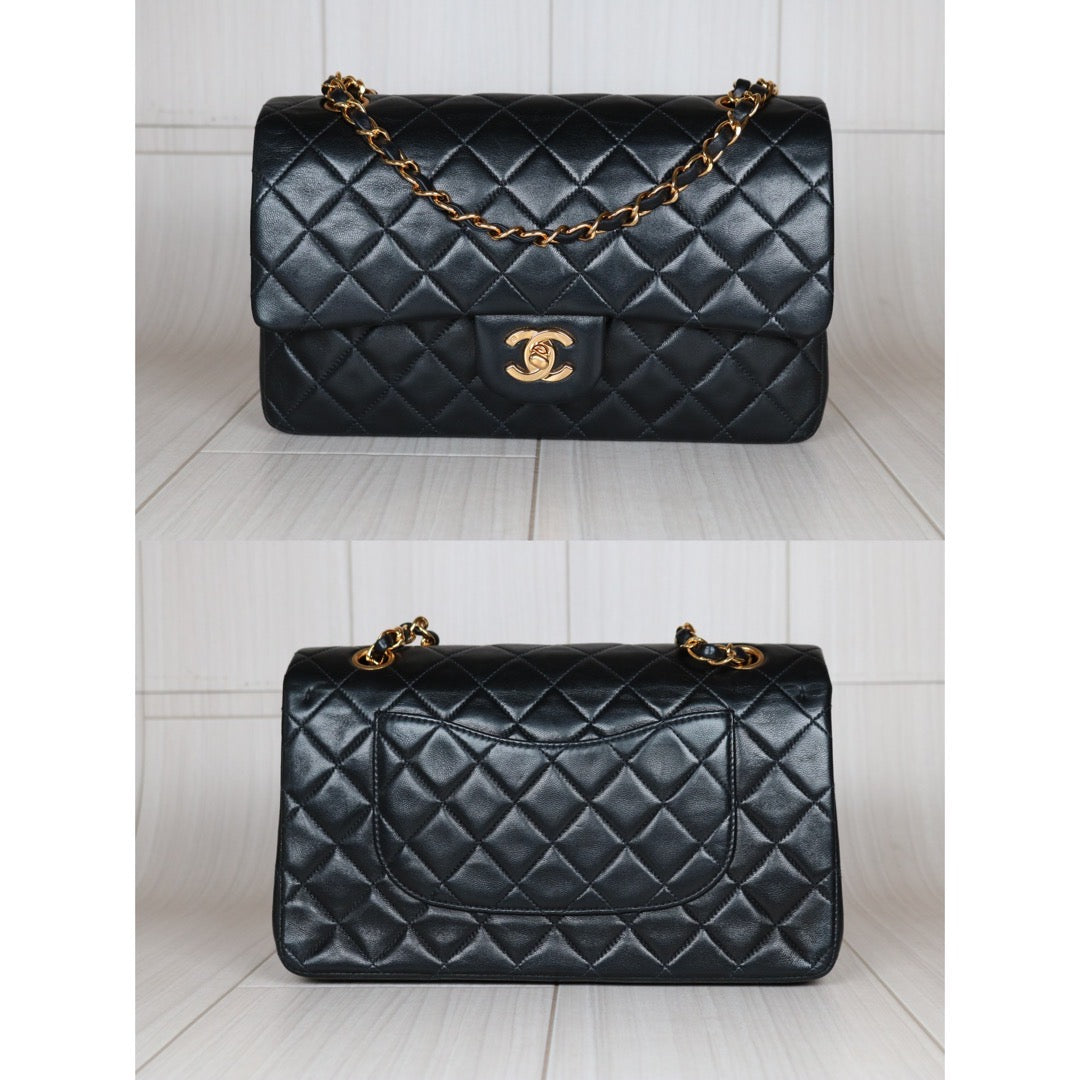 Rank A ｜ CHANEL Matrasse Double Flap 25 Shoulder Bag Black Made In 1996-1997Year｜S24052401