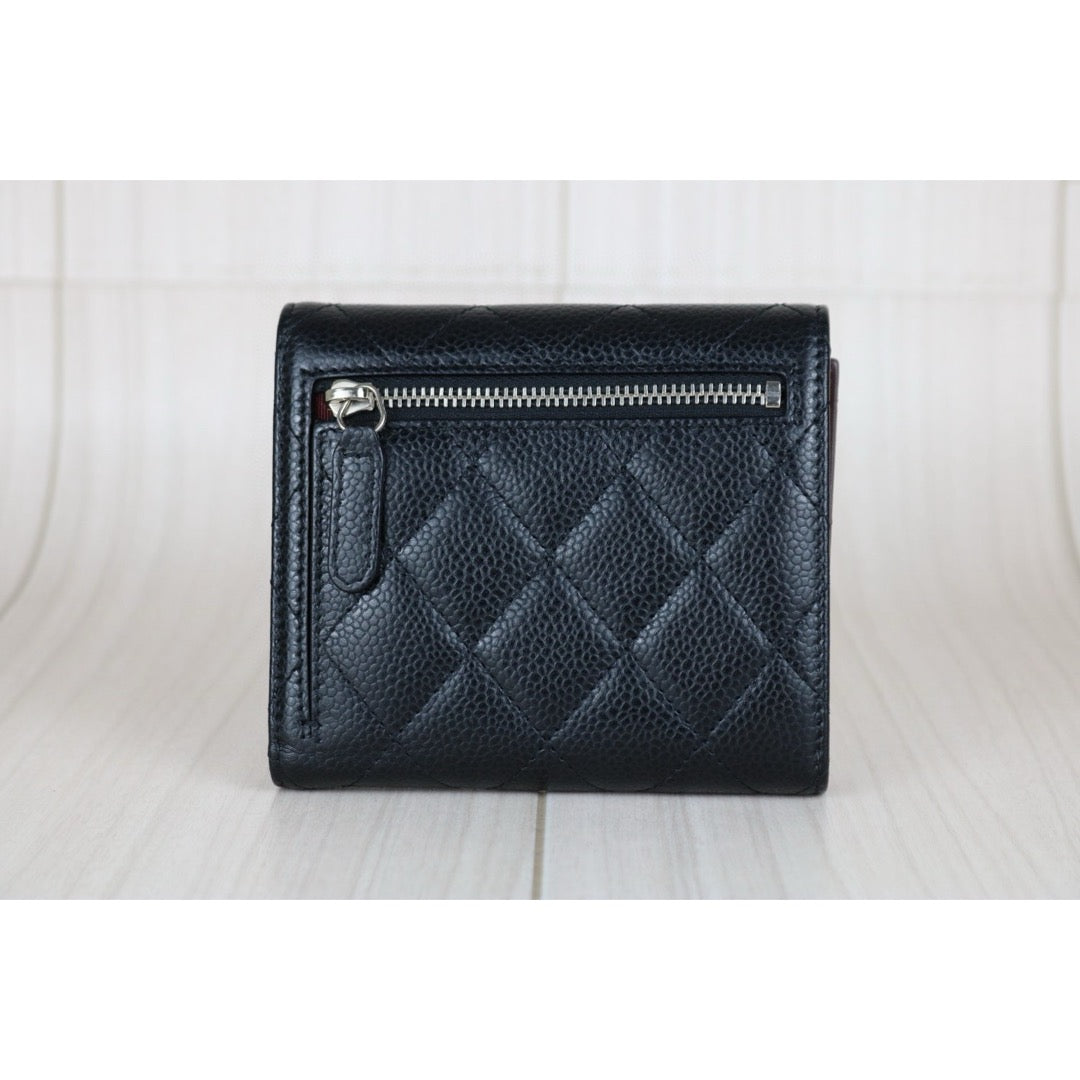 Excellent（Rank SA）｜Chanel Caviar Skin Black Wallet｜S24111504