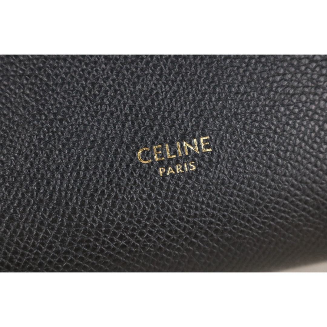 Good ( Rank AB)｜CELINE Calf Leather Belt Nano Handbag Shoulder Bag Black｜S25082510