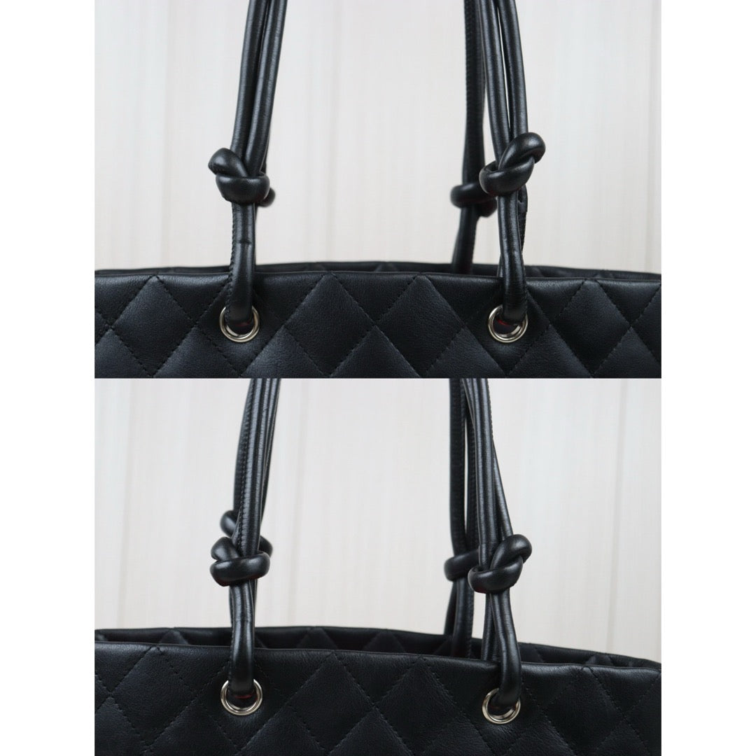 Good ( Rank AB) ｜ CHANEL Cambon Line ToteBag Black White Made In 2004-2005 Year｜24071522