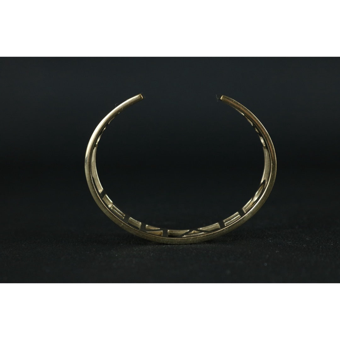 Very Good ( Rank A) ｜ CHANEL B15S Light Gold Letter Hollow Design Bracelet Made In 2015Year ｜S25121111