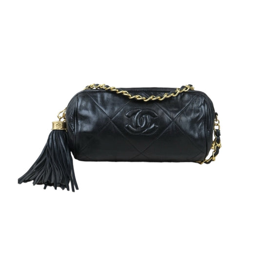 Good ( Rank AB)｜ CHANEL Lamb Skin Shoulder Bag Black  Made in 1986-1988Year ｜V24080814