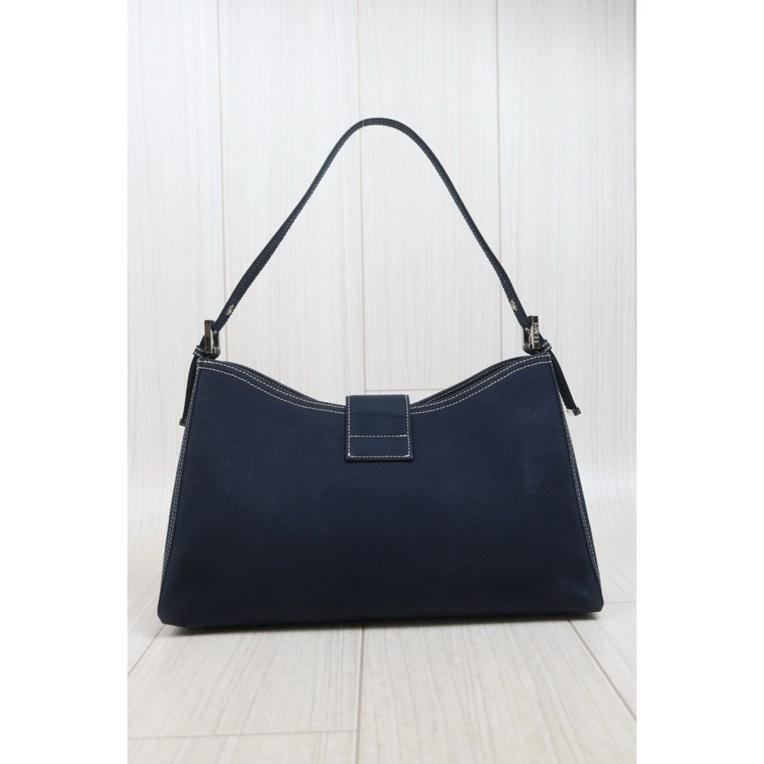 Include Entrupy Certificate of Authenticity｜Good ( Rank AB)｜  FENDI Denim  Shoulder Bag  ｜26082105