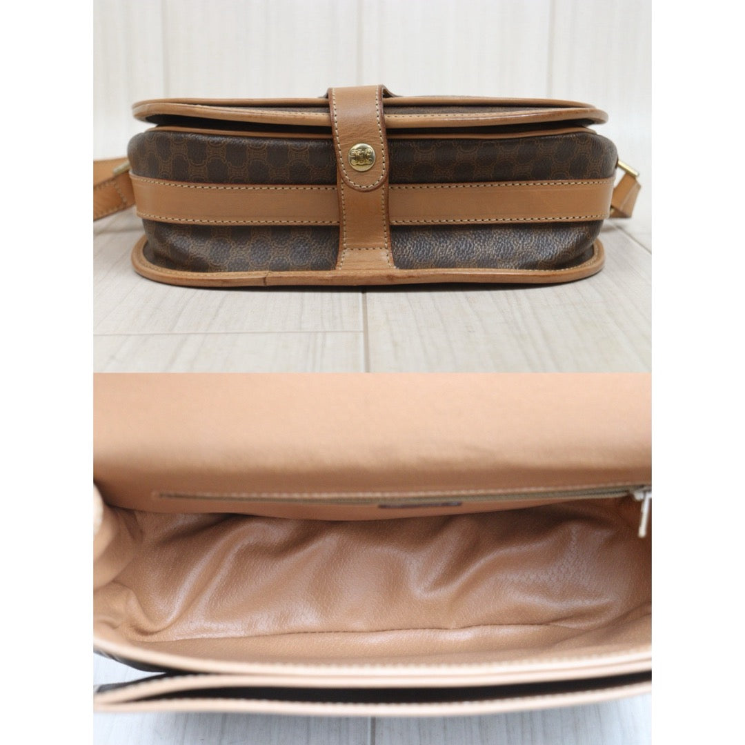 Include Entrupy Certificate of Authenticity｜Good ( Rank AB)｜ CELINE Macadam Saddle Shoulder Bag ｜26071305