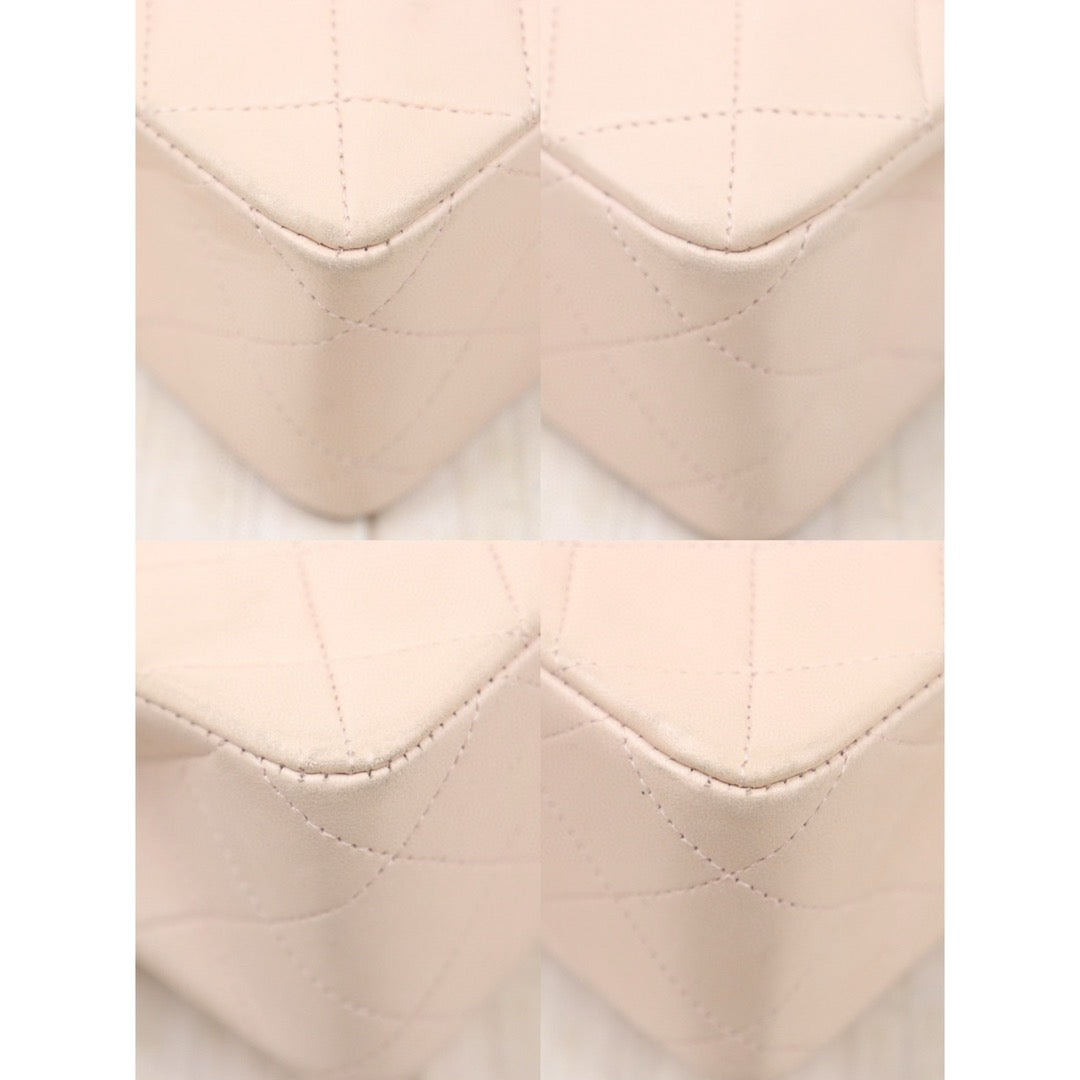 Good ( Rank AB)｜ CHANEL lambskin Square 20 Shoulder Bag Cherry Pink Made In 1991～1994Year ｜P24122008