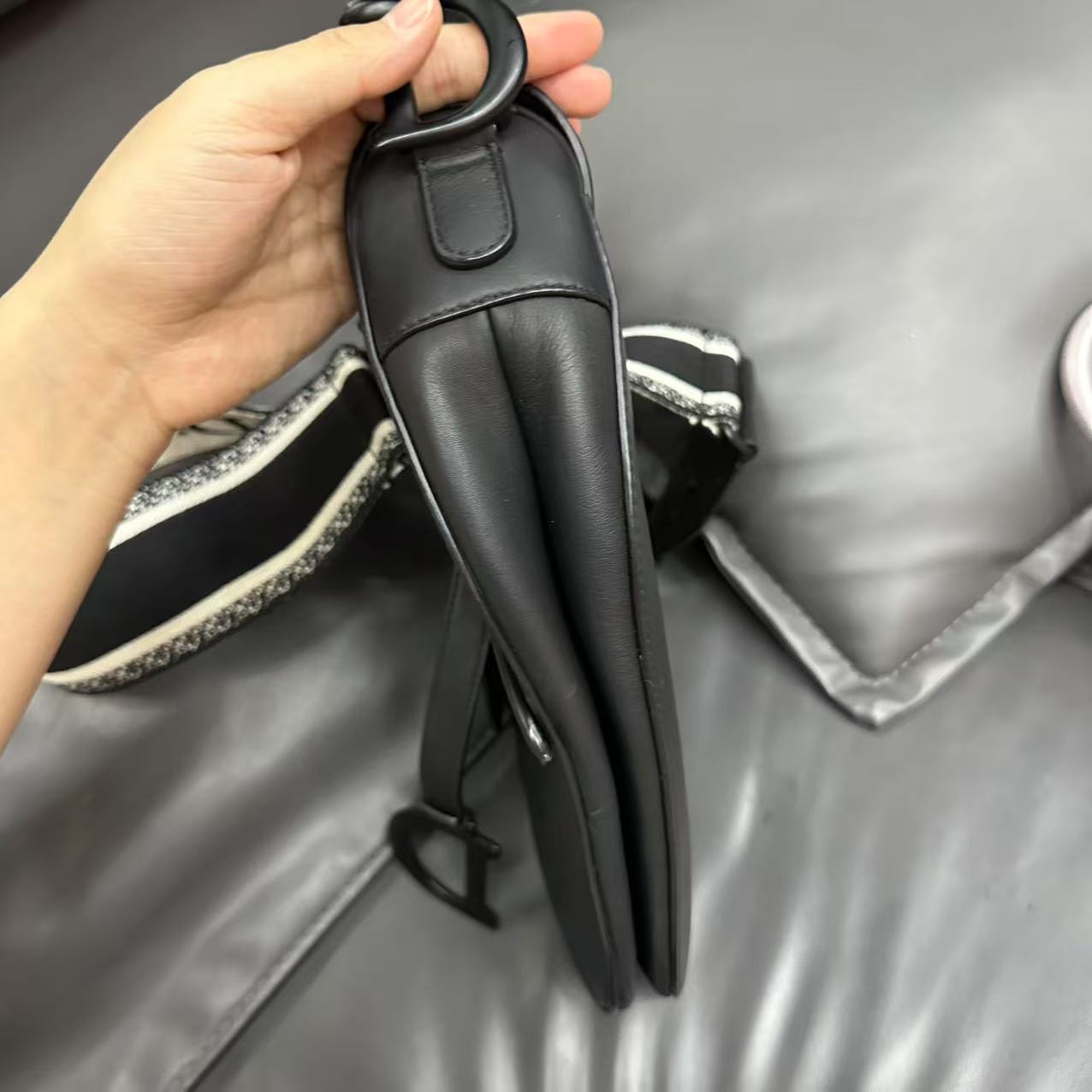 Second installment 2/3｜ Dior Trotter Saddle Shoulder Bag Medium  Black