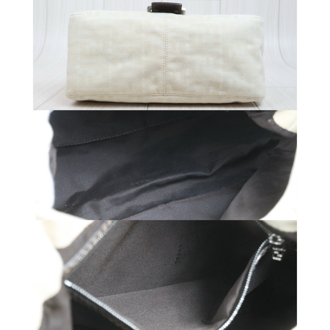 Include Entrupy Certificate of Authenticity｜Good ( Rank AB)｜ FENDI Zucca Mamma Baguette  Shoulder Bag  ｜26083102