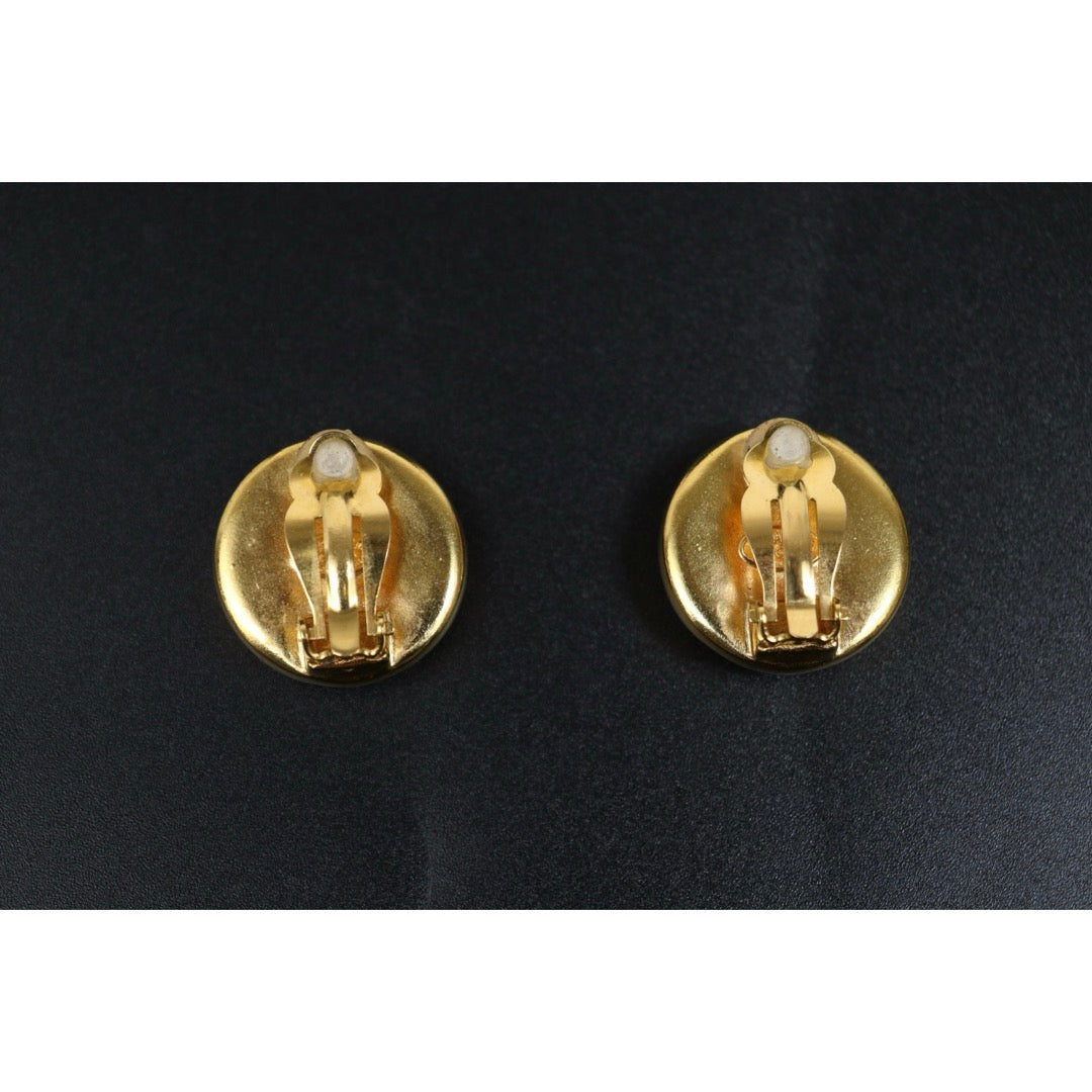 Include Authentic Detective Certificate of Authenticity｜Very Good ( Rank A) ｜CHANEL 99A COCO Mark Amber Vintage Earrings Made In 1999Year｜Y26040606