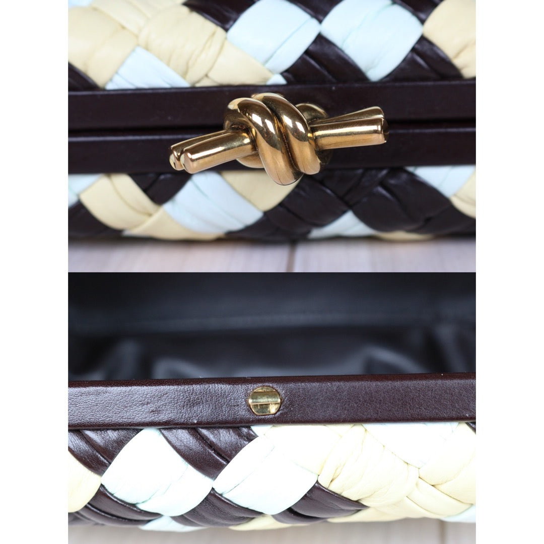 Rank SA｜  Bottega Veneta  Lamb Skin Braid Knot Clutch Bag ｜S24061401