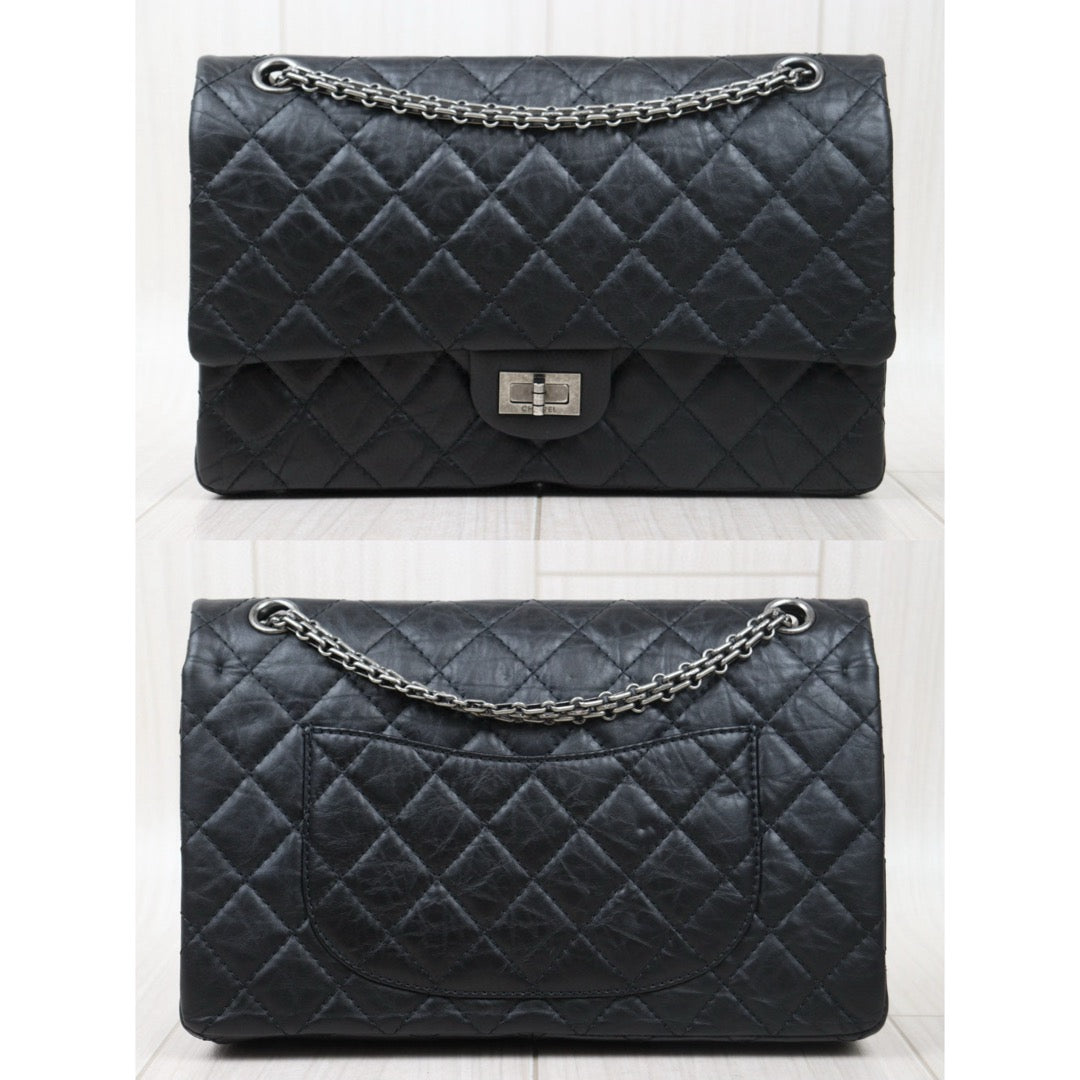 Excellent（Rank SA）｜ CHANEL 2.55 Matelasse Medium Black Chain Shoulder Bag Made in 2010-1011 Year｜S24111209