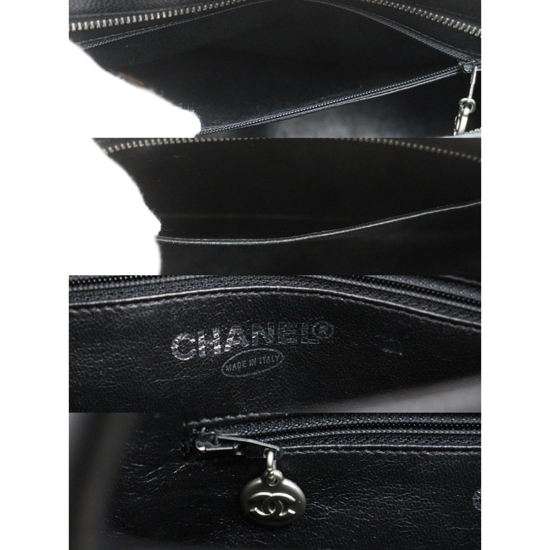 Include Entrupy Certificate of Authenticity｜Good ( Rank AB)｜ CHANEL Caviar Skin Calf Leather Tote Bag Black Made In 2000～2002Year｜26022001