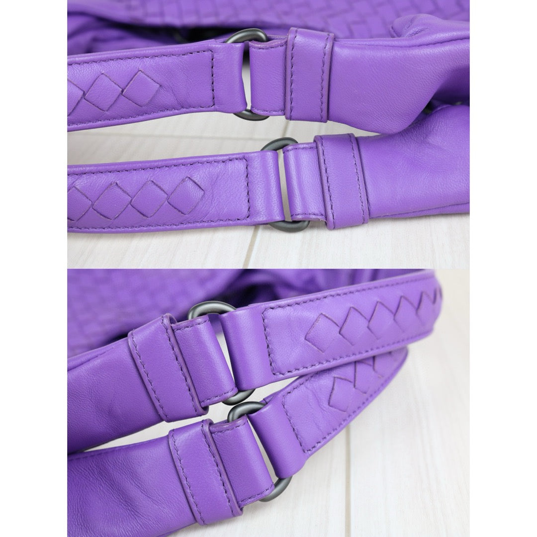 Excellent（Rank SA）｜ Bottega Veneta Lamb Skin Braid Shoulder Bag Purple｜X25041701