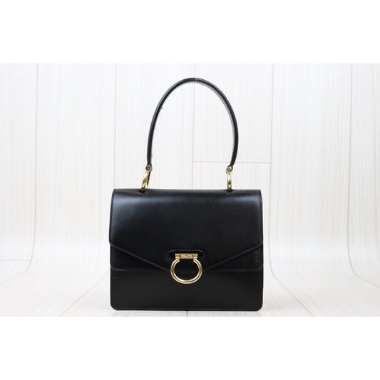 Rank A｜ CELINE Vintage Box Calf Leather Hand  Bag Black｜24060305