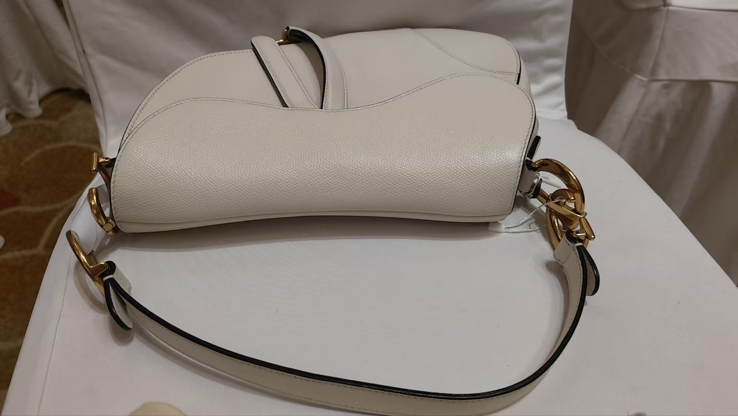 Very Good ( Rank A)｜Dior Trotter Saddle Shoulder Bag Medium White
