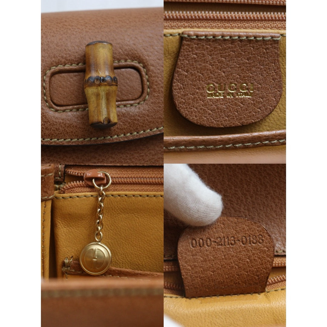 Very Good ( Rank A) ｜ GUCCI Vintage Bamboo Hand Bag  Brown ｜25060302