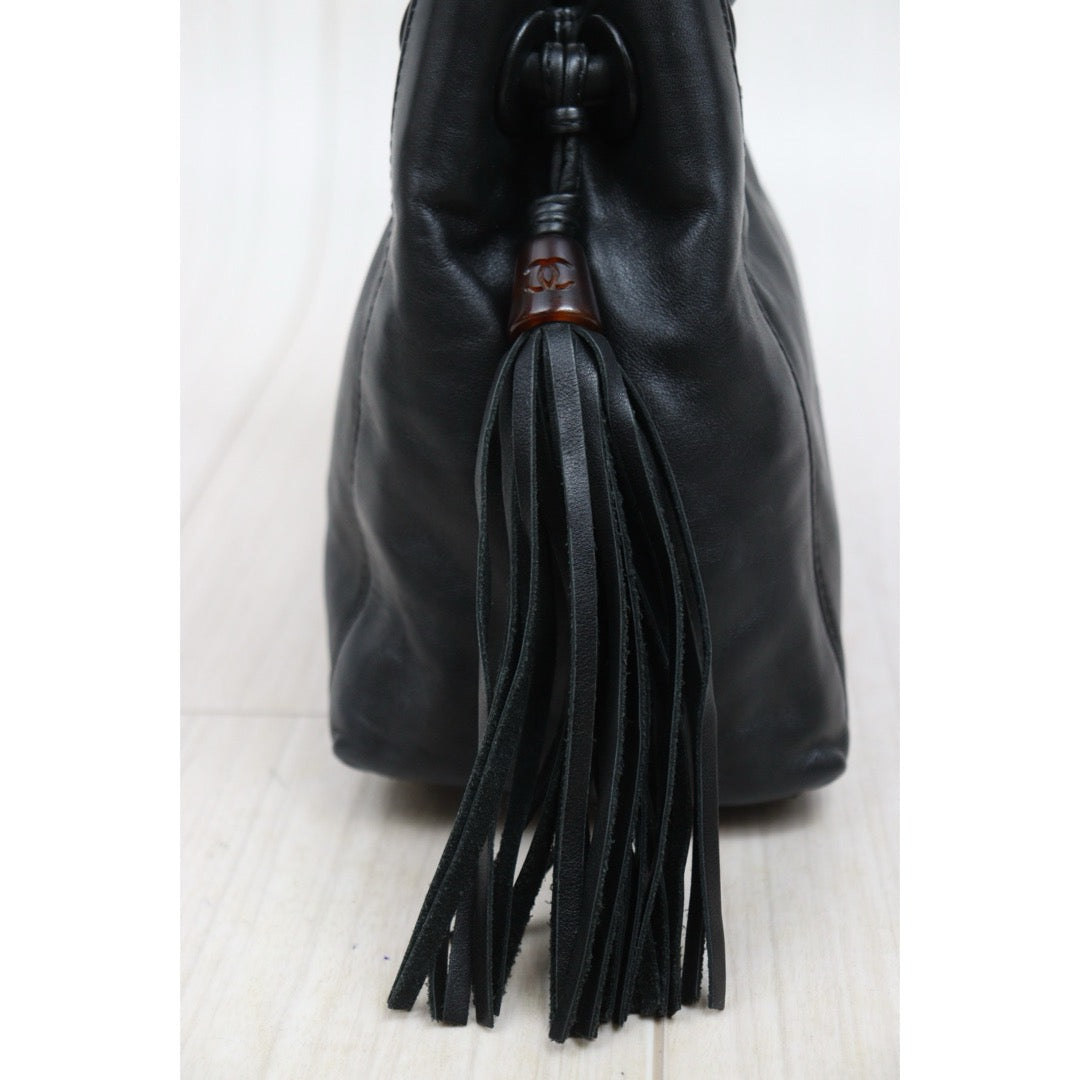 Good ( Rank AB) ｜ CHANEL  Lamb Skin Tassel ToteBag  Made In 1997～1999Year ｜S26030911