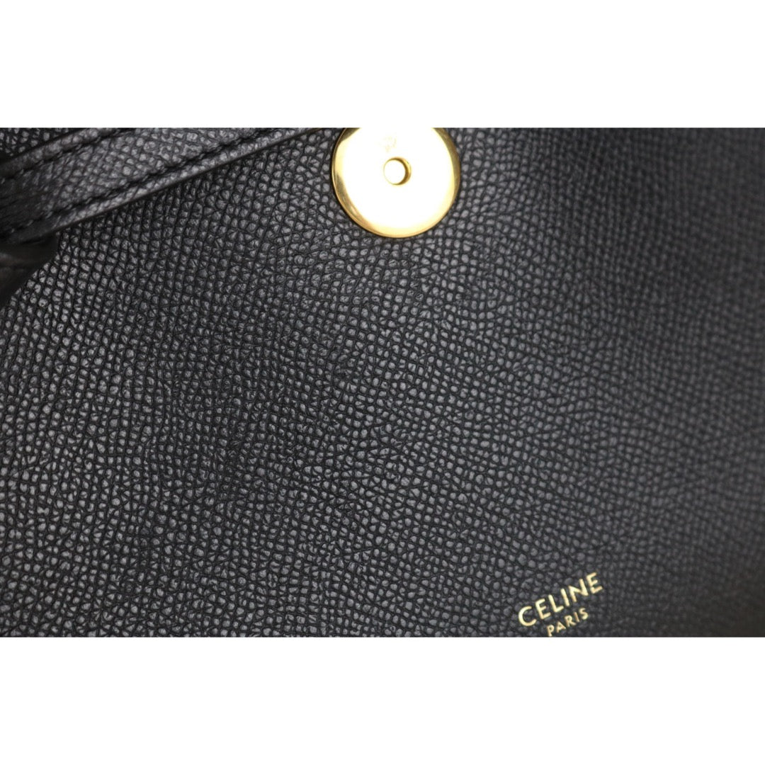 Good ( Rank AB)｜CELINE Calf Leather Belt Nano Handbag Shoulder Bag Black｜S25082510