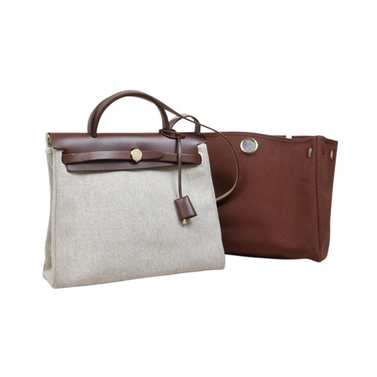 Include Entrupy Certificate of Authenticity｜Very Good ( Rank A)｜ HERMES Herbag PM  Shoulder Bag □E Stamp Made In 2001Year｜26040807