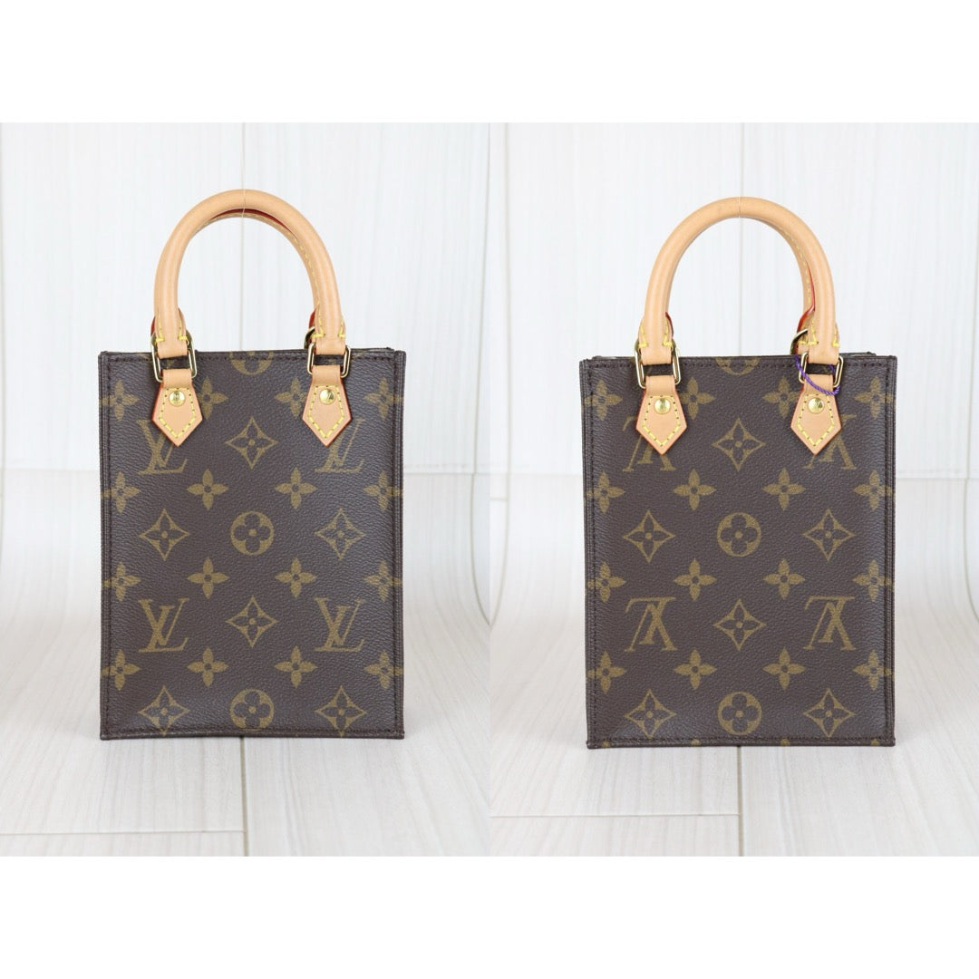 Very Good ( Rank A)｜ LV Monogram  Petit Sac Plat MINI Tote Bag Shoulder Bag｜S25073004