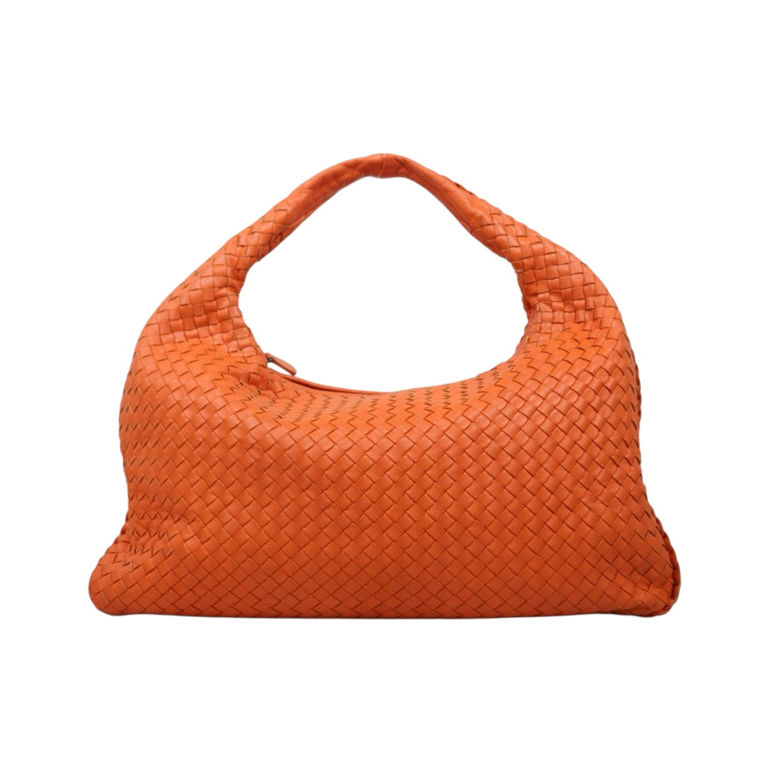 Good ( Rank AB)｜ Bottega Veneta Lamb Skin Braid Shoulder Bag Orange｜P25062704