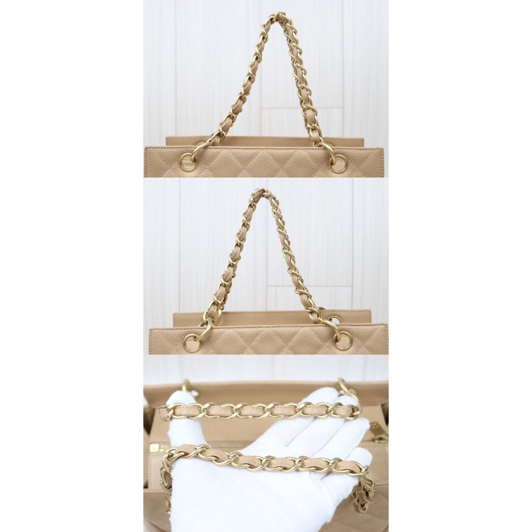 Good ( Rank AB)｜ CHANEL  Caviar Skin PTT Shoulder Bag Beige  Made In 2000-2002Year｜P24061137