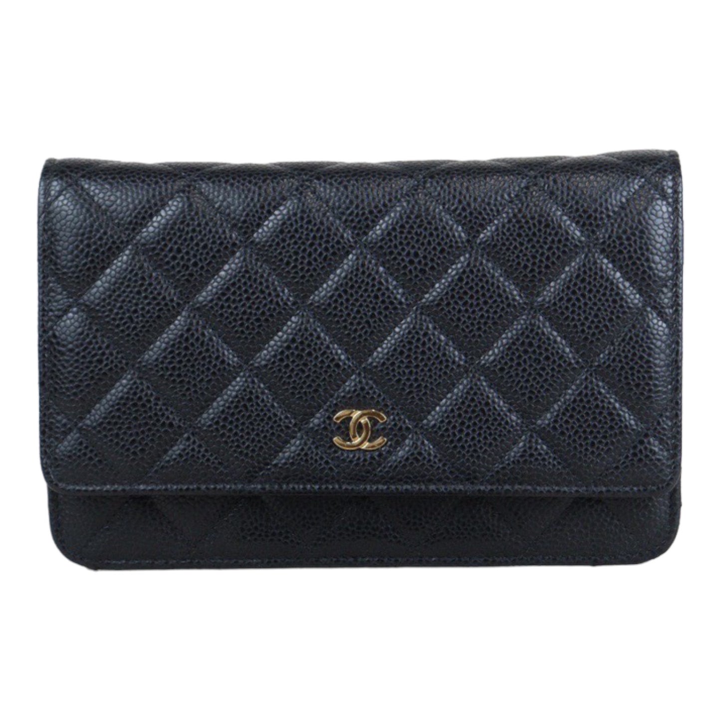 Rank SA｜ CHANEL Matelasse Caviar Skin Chain Wallet Black Gold Hardware Made In 2019 Year ｜23080308