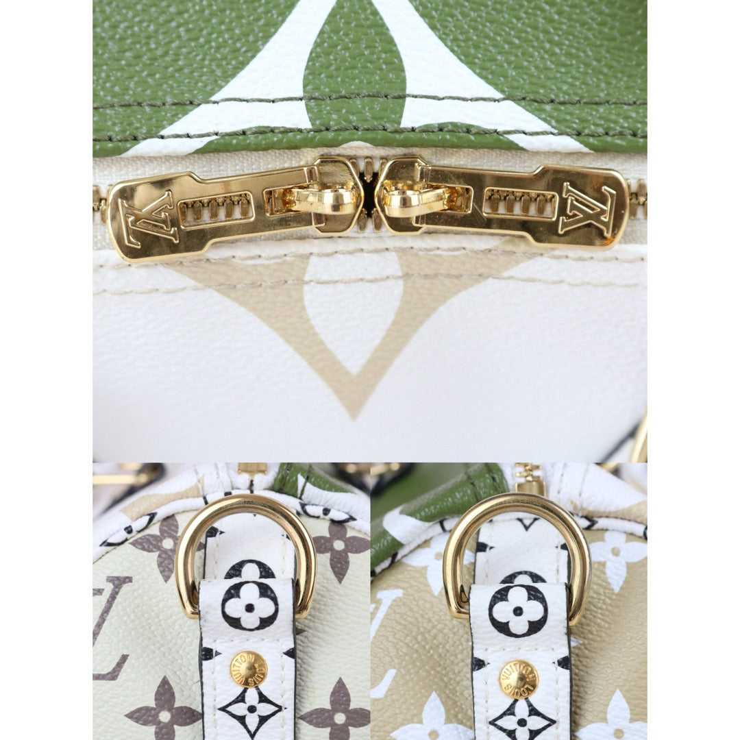 Very Good ( Rank A) ｜ LV Monogram White and Green Speedy 30 Hand Bag With Shoulder Strap Limited edition｜B25030104