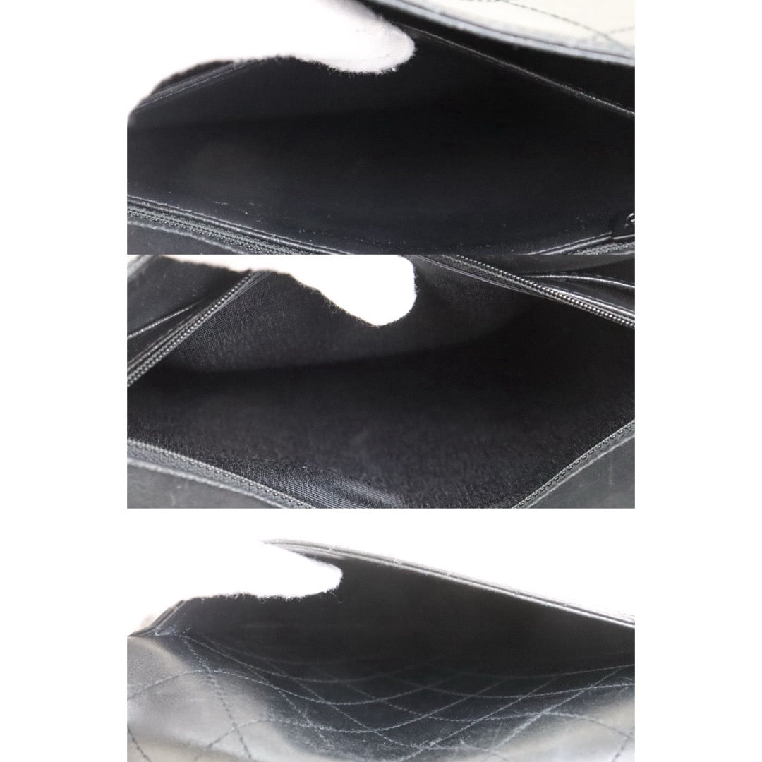 Include Entrupy Certificate of Authenticity｜Very Good ( Rank A)｜ CHANEL Calf Skin  Vintage Quilted Single Flap Kelly Shoulder Bag Black Made In 1997-1999Year｜S26083010
