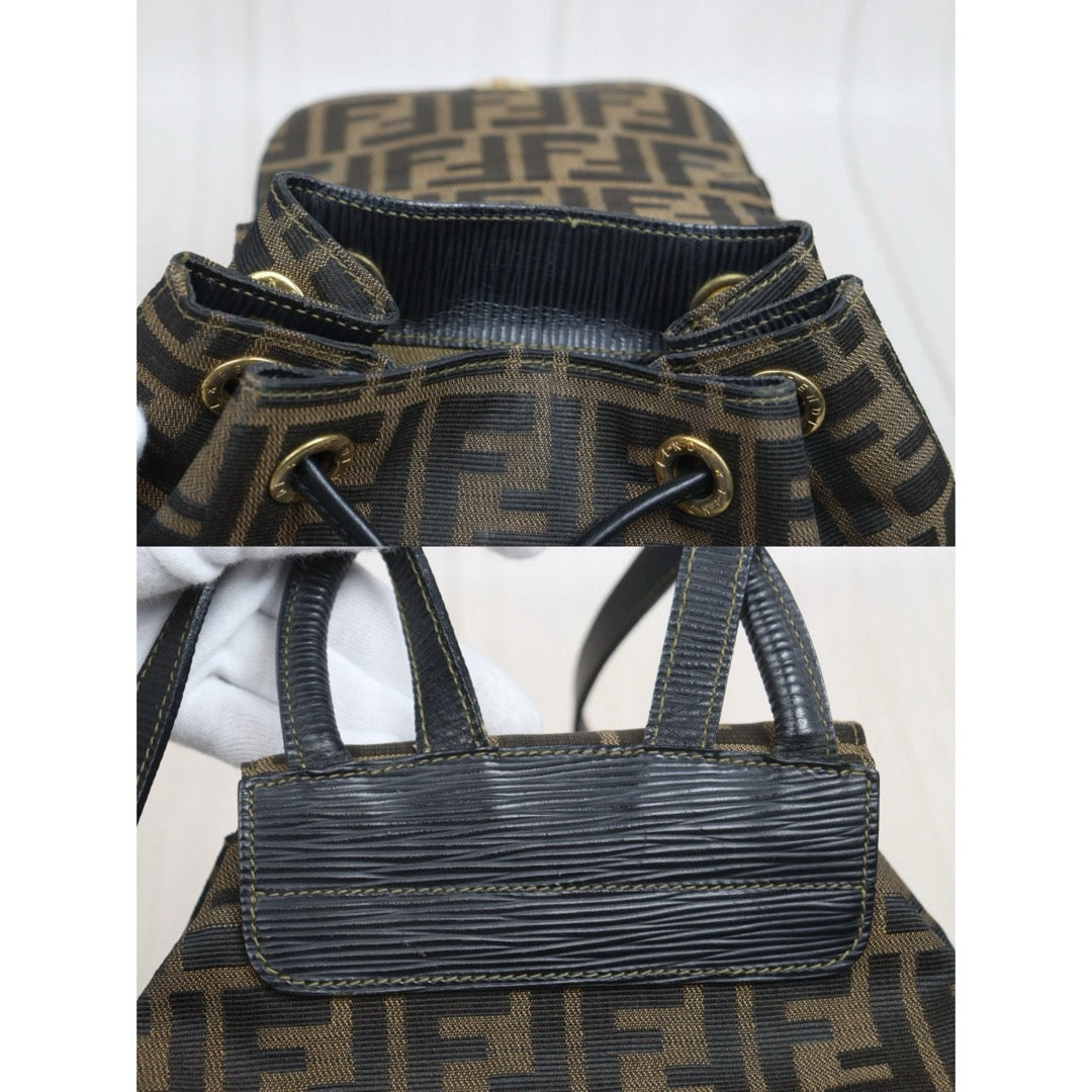 Include Entrupy Certificate of Authenticity｜Good ( Rank AB)｜ FENDI Mamma Mixed-leather Mini  Backpack｜S26080613