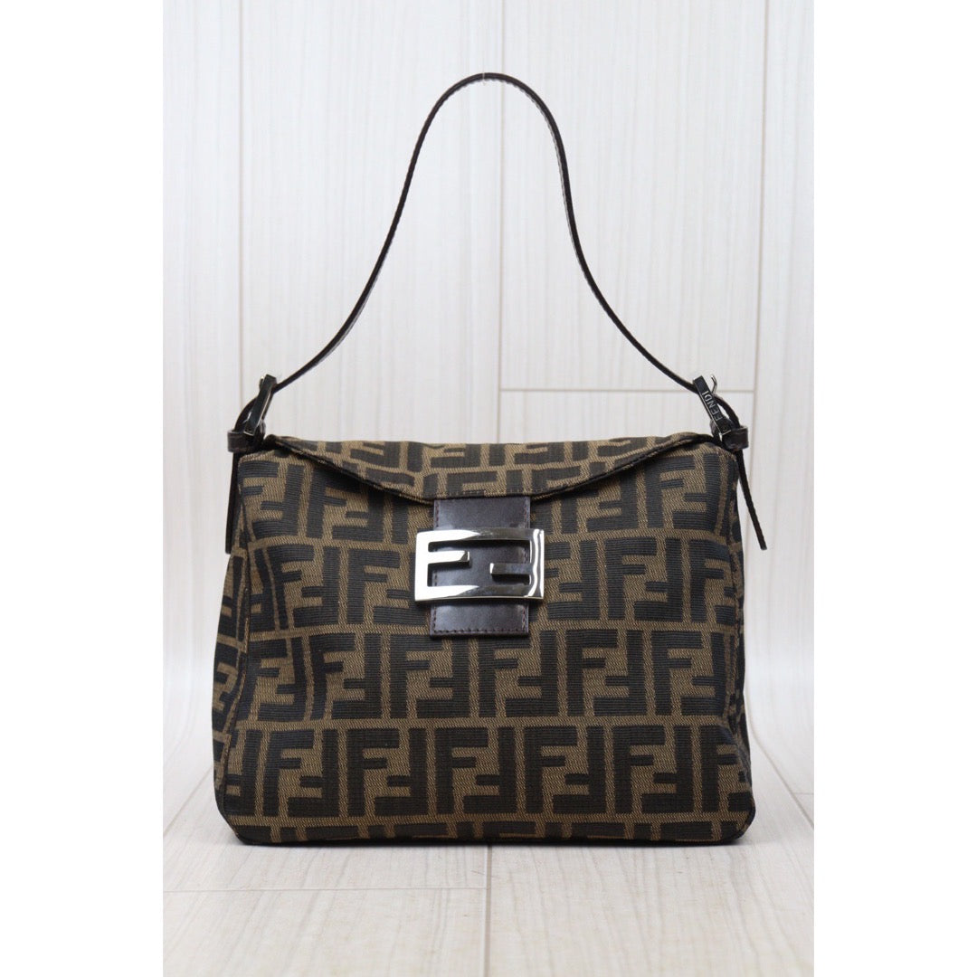 Rank A｜ FENDI Zucca Mamma Shoulder Bag ｜24061327