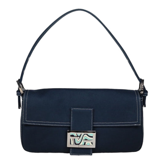 Rank A ｜  FENDI Denim Baguette Shoulder Bag  ｜S24052305