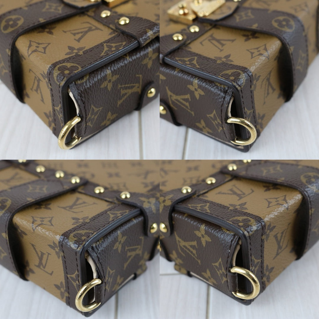 Include Entrupy Certificate of Authenticity｜Very Good ( Rank A)｜ Louis Vuitton  Monogram Trunk  Vertical Pochette Brown IC Chips Model｜X26041108