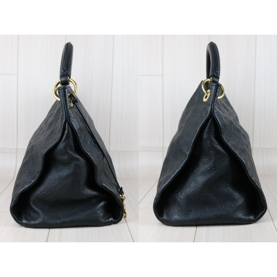 Include Entrupy Certificate of Authenticity｜Good ( Rank AB)｜Louis Vuitton Monogram Empreinte Artsy MM ShoulderBag Black｜S26051104