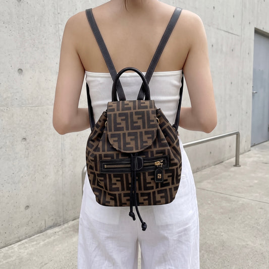 Include Entrupy Certificate of Authenticity｜Good ( Rank AB)｜ FENDI Mamma Mixed-leather Mini  Backpack｜S26080613