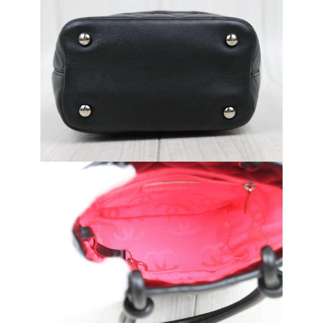 Good ( Rank AB)｜ CHANEL Cambon Line Calf Leather Mini Tote Bag Made In 2004-2005Year｜25111306