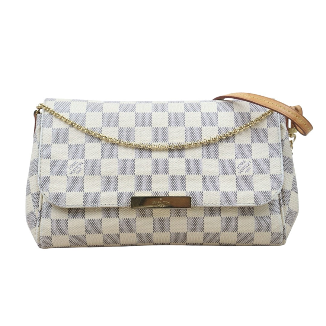 Good ( Rank AB)｜ Louis Vuitton Damier Azur Favorite MM Shoulder Bag｜S24101307