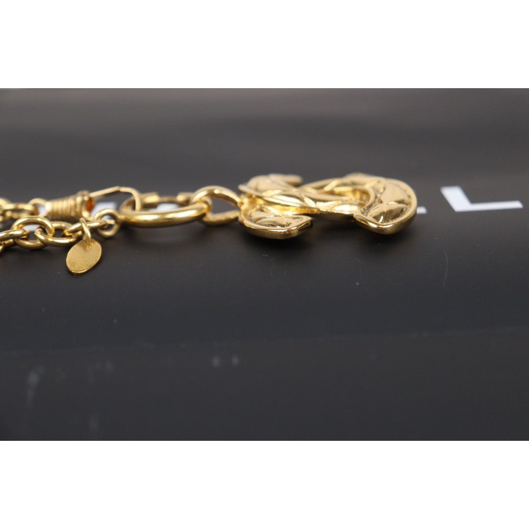 Rank A ｜ CHANEL Coco Mark 24K Gold Plated Necklace｜24021528